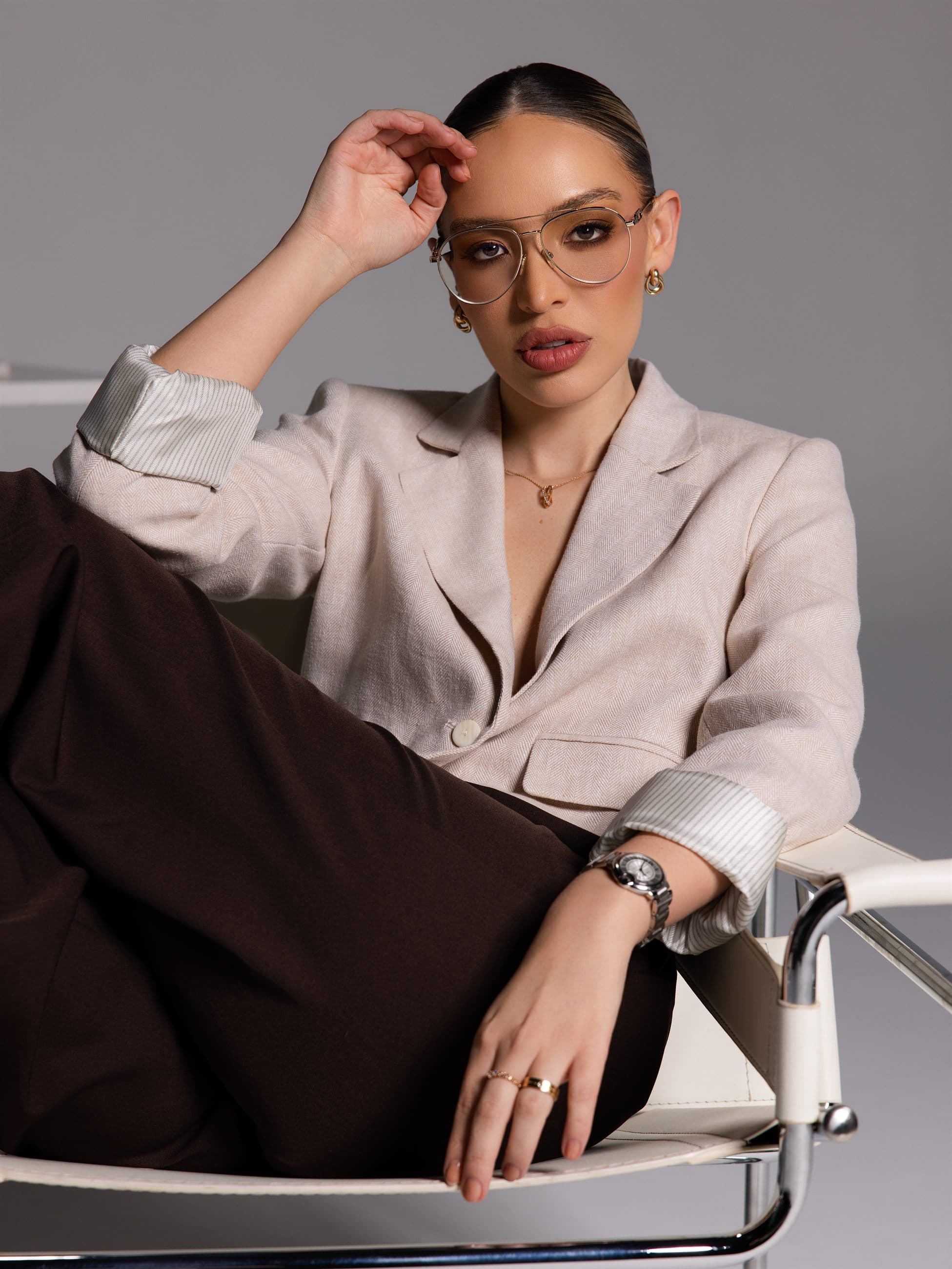 Laura Rentería seated, looking to camera.